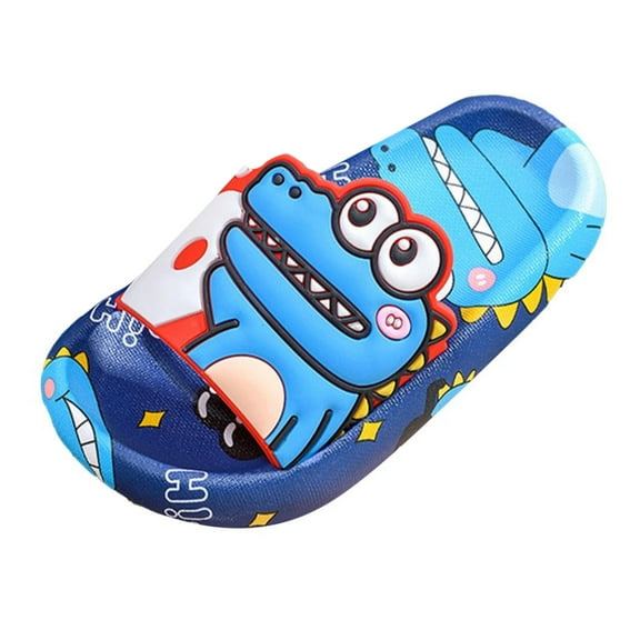 Yindaity Comfortable Soft Soled Fashionable Cartoon Slippers for Boys and Girls Slippers (Dark Blue,9-9.5 Years)