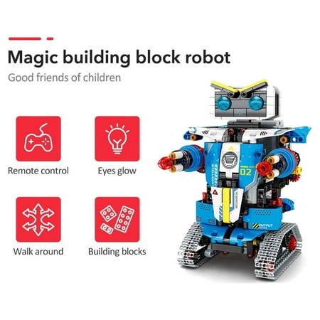 Remote Control Robot Building Toys for Boys Girls, STEM Projects for Kids Ages 8-12, Engineering Learning Educational Coding DIY Building Block Robotics Kit Rechargeable Robot Toy Gifts (796 Pieces)