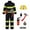 D09-Yellow, variant on Boys Fireman Outfits Halloween Outfit For Kids Party Fireman Dress Up Outfit For Children Toddler Christmas Birthday Party Clothes Set Leisure Versatile 1-2 Years
