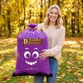 thumbnail image 3 of 2 Pack Halloween Leaf Bags 30X24 Inch Large Outdoor Halloween Decorations Spooky Jack O Lantern Design for Yard Lawn Porch Halloween Party Decor Black, 3 of 3
