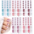thumbnail image 2 of 110PCS Ombre Glitter Toenail Stickers Press on Toenails, 5 Colors Gradient Glitter Nail Polish Strips with Manicure Tools Kit, Self-Adhesive Pedicure Nail Art Decals for Women & Girls, 2 of 12