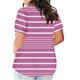 thumbnail image 2 of Plus Size Mujeres Blusas Cuello en V Casual Suelto Verano Blusa de Manga Corta para el Uso Diario Y Casual, 2 of 5