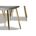 thumbnail image 4 of Baxton Studio Elyse Glam and Luxe Grey Velvet Fabric Upholstered Gold Finished 4-Piece Metal Dining Chair Set, 4 of 7