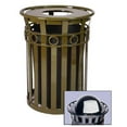 thumbnail image 2 of Witt Industries M3600-R-DT-BN Receptacle with dome top lid and plastic liner- brown, 2 of 2