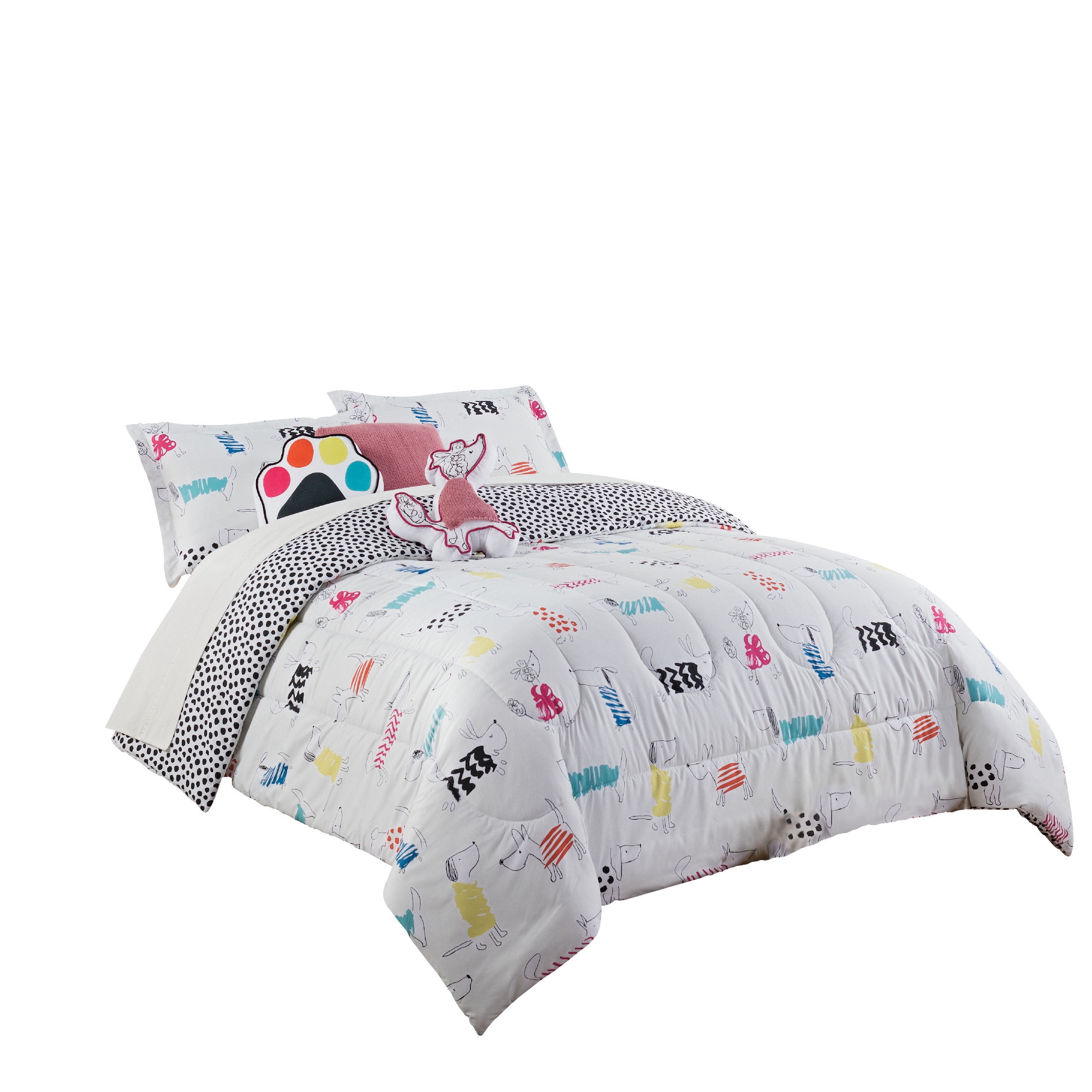 Waverly Kids 18226BEDDTWNMUL Reversible Bedding Collection Multi Twin