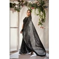thumbnail image 3 of Traditional Ethnicwear Black Georgette Sequins Embroidery Saree, 3 of 6