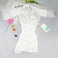thumbnail image 2 of Women's Bride Robes Kimono Robe Satin Silk Lace Night Wear Gown Sleepwear, 2 of 2