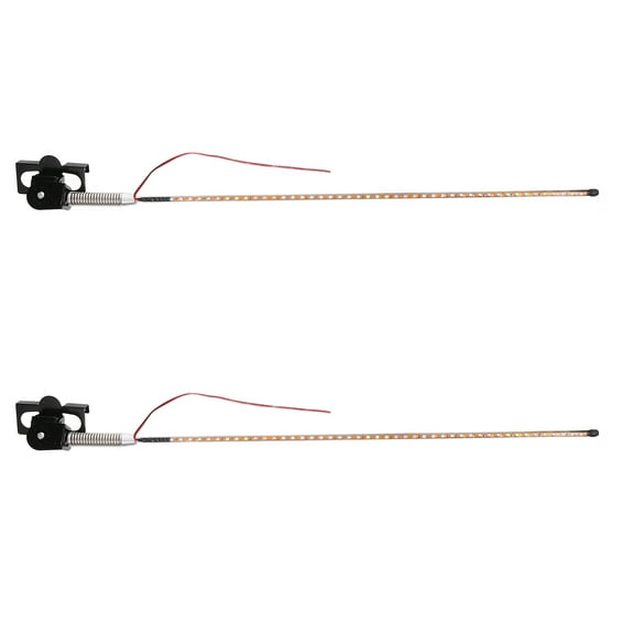 HOMEMAXS 2pcs Antenna Lights 24v Flowing Motorcycle Signal Lights Wireless Strobes Light With Remote For Trailers And Trucks