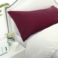 thumbnail image 2 of Reforzada Almohada Funda Suave 1800 Series, Cepillada Micro-fibra Largo Cuerpo Almohada Fundas Cubierta Vino 20 x72, 2 of 6