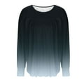 thumbnail image 3 of Womens Oversized Tunic Tops, Long Sleeve Shirts for Women Plus Size Fall Fashion Ombre Tie Dye Ribbed Crewneck Dressy Blouses L-5XL, 3 of 5