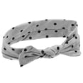thumbnail image 1 of Diadema con lazo de lunares, linda banda para el cabello de algodón a la moda para adolescente, gris, 77 pulgadas, 1 of 1