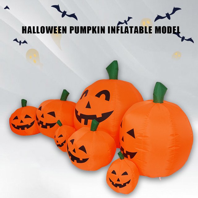 Calabaza Inflable De Halloween Inflable/juego de decoración de calabaza para fiesta de jardín en el jardín (AU) 7 piezas