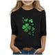 thumbnail image 1 of Blusas y camisas de manga larga y cuello redondo para niños con estampado del Día de San Patricio, manga 3/4/cuello redondo tres cuartos, parte inferior y superior para niños, parte superior de poliés, 1 of 4