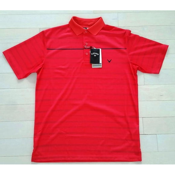 CALLAWAY Opti-Dri Short-Sleeve Stripe POLO SHIRT cayenne CGKS70A0 ( S )