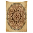 thumbnail image 3 of Ambesonne Tan Tablecloth Rectangular Table Cover, Eastern Mandala Zodiac, 60"x90", Brown Tan, 3 of 4