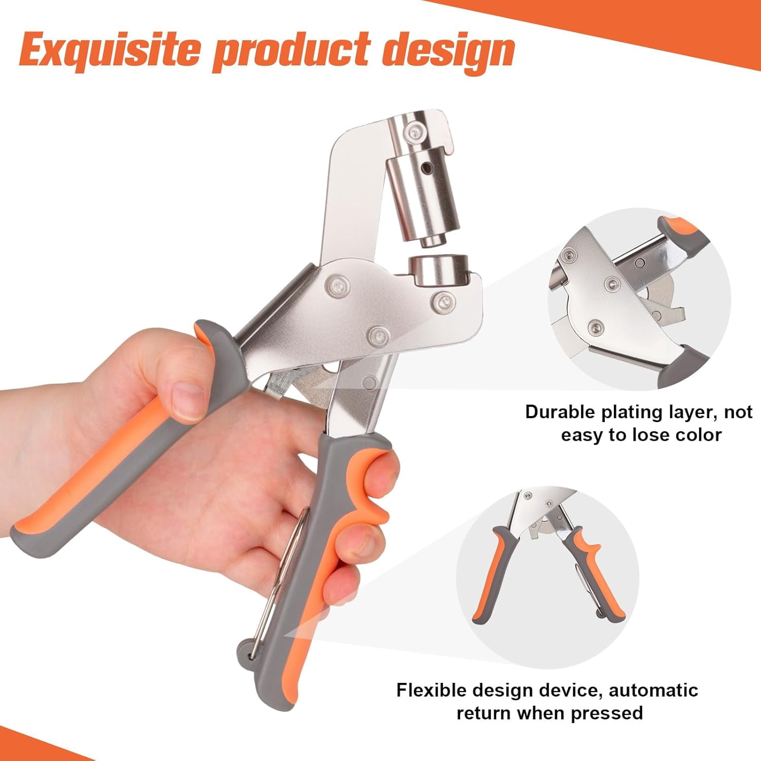 Heavy Duty Grommet Tool Kit with 200PCS 3/8 Inch 10mm Grommets, Grommet Kit, Eyelet Tool