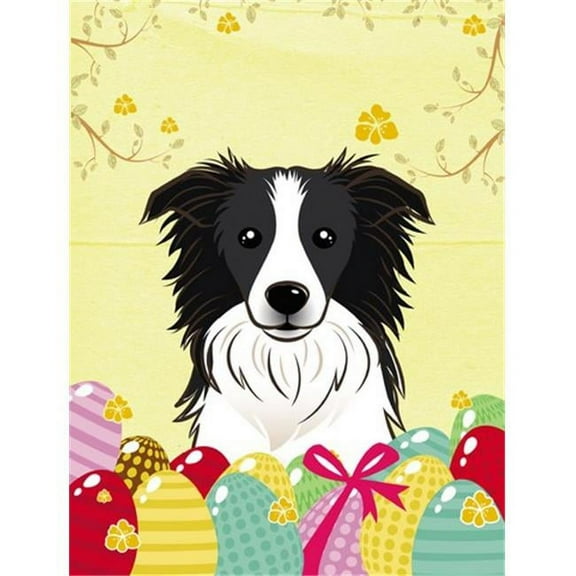 Border Collie Easter Egg Hunt Flag Garden