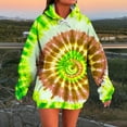 thumbnail image 2 of Olyvenn Women's Fashion Tie Dye Hoodies Fall Fashion Long Sleeve Pullover Casual Loose Fit Sweatshirt with Pockets Yellow XL, 2 of 5