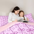 thumbnail image 5 of jejeloiu Pink Bowtie Ribbon Twin Comforter Sets,Kawaii Bowknot Bow Bedding Set For Girls Teens Reversible 2 Pieces, 5 of 8