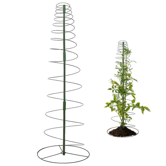 Metal Trellis for Climbing Plants Outdoor, Adjustable Garden Support, Spiral Design for Stable Growth, Rustproof Folding Frame, Ideal for Small Gardens and Balconies