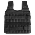thumbnail image 1 of Black Mesh & Cotton Weighted Vest Shell - Ideal for Strength Training, Muscle Building & Fat Loss - Adjustable Loading Up to 35kg/77lb - Lightweight 0.8kg Design - Size 55x44cm (21.7x17.3in) -, 1 of 6