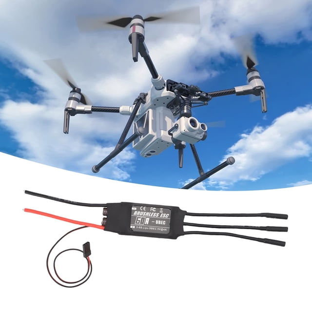 Esc Sen Cepillo, Control de Silicona Térmica Copper 60A RC Controlador de Velocidad Eléctrica DIY SEA DE BATERIA DE LIPO 3 A 6S