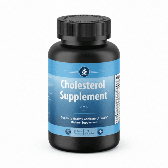 Lite Supply Cholesterol Supplement - 120 Capsules Natural Ingredients to Support Normal HDL and LDL Colesterol Levels. Supports Optimal Circulation