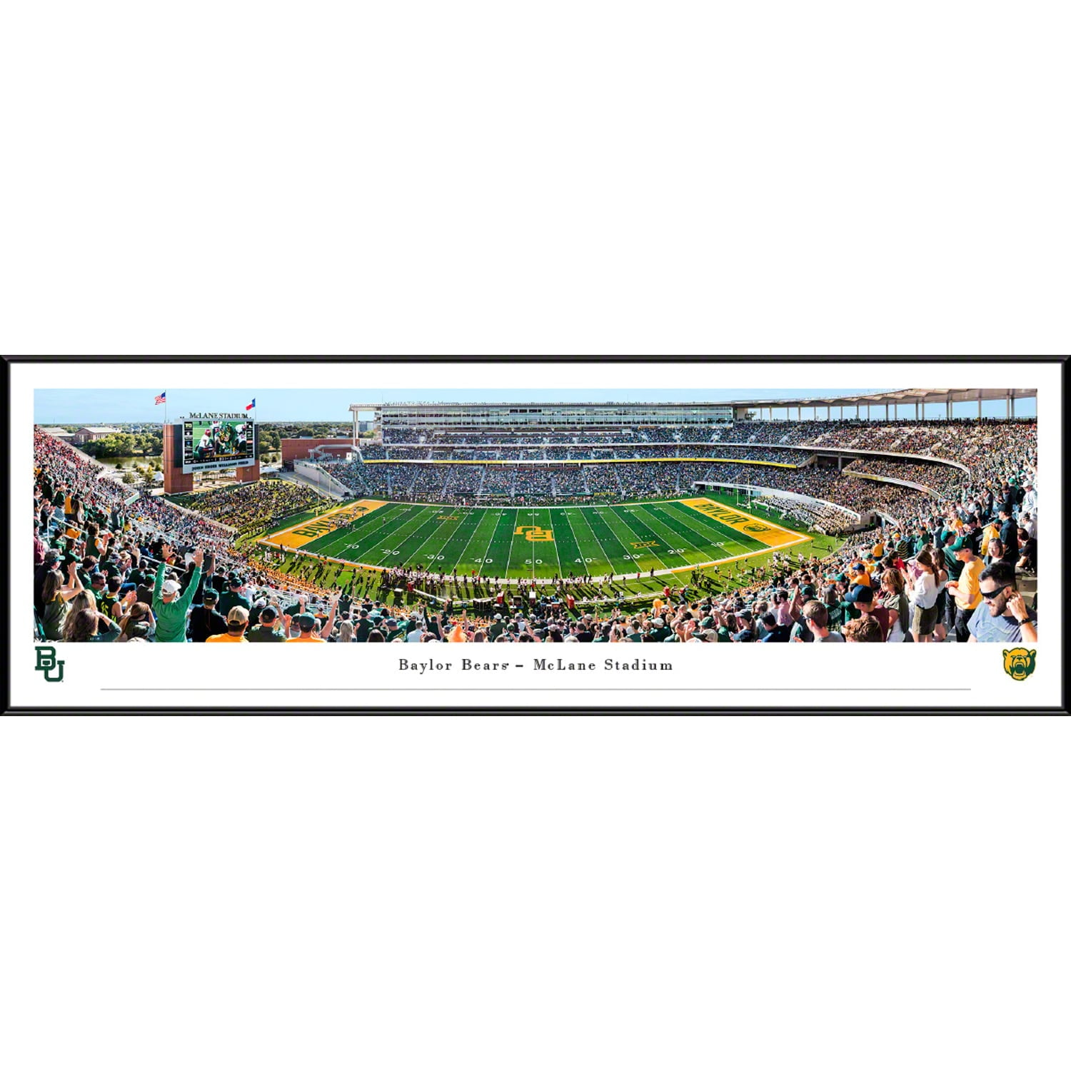 Baylor Bears 40.25'' x 13.75'' Standard Framed Panorama ...