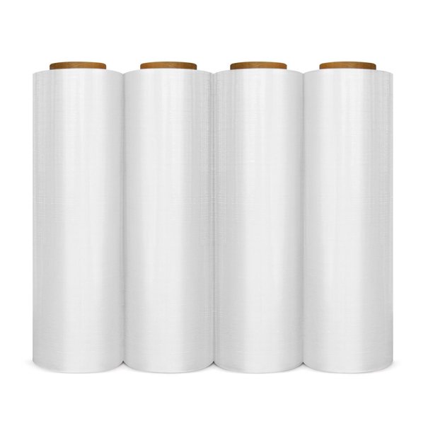 4 Rolls 18" x 1500' 80 Gauge Pallet Wrap Pre Stretch Film Hand Shrink