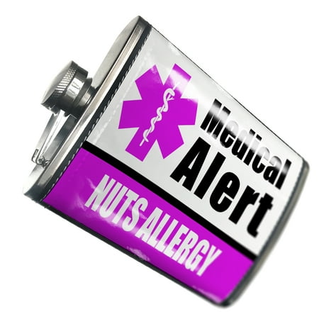 

NEONBLOND Flask Medical Alert Purple Nuts Allergy