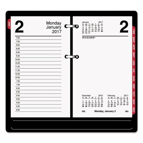 12 Months S fits SW706 AT-A-GLANCE Flip-A-Week Weekly Refill 2017 5-5/8 x 7" 