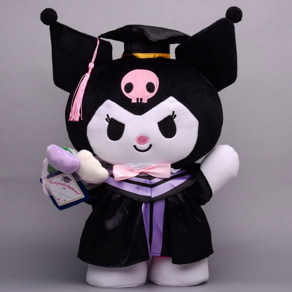Soft Toy Dr. Kuromi Plush Toy Kuromi Red-Rimmed Shirt 20Cm Soft Stuffed Plush Toy Animal, Kids Toys,A1