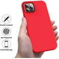 thumbnail image 5 of Compatible with iPhone 12 Pro Max Case 6.7 inch(2020),[Silky and Soft Touch Series] Premium Soft Liquid Silicone Rubber Full-Body Protective Bumper Case (Red), 5 of 12