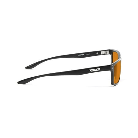 GUNNAR - Vertex Gaming Glasses with Ultraviolet (UV) Light Protection and Blue Light Reduction Max Tint Amber Lenses - Onyx