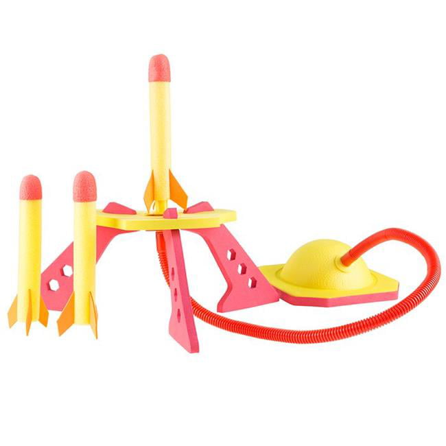 Outdoor Rocket Toys with 5 LED Foam Rockets and 2 Yellow Rockets and 1 Air Plane Birthday Gift Toys for Boys Girls Toddlers Age 3 4 5 6 and Up Craghill Jump Rocket Launchers for Kids