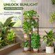thumbnail image 5 of Soporte para plantas Bamworld de metal, esquina, 4 niveles, 78 cm, marrón, 5 of 6