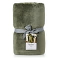 thumbnail image 1 of Better Homes & Gardens Soft Plush Green Throw Blanket, 1 of 5