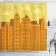 thumbnail image 1 of Ambesonne Boston Shower Curtain, Big City Appearance, 69"Wx84"L, Pale Orange Ginger, 1 of 3
