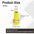 thumbnail image 2 of Uxcell 10 Pcs Banana Jack, 24A 8 x 4mm Insert Mounting/Brass Soldering Banana Female Panel Socket Jack, 4mm Binding Post Adapter for Banana Plug Connectors, Yellow, 2 of 5