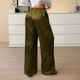 thumbnail image 4 of Womens Leopard Print Pants Wide Leg Lounge Sweatpants Elastic Waist Casual Trousers with Pockets, 4 of 8