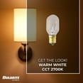 thumbnail image 3 of Bulbrite  Multi Pack of Dimmable Clear Appliance, Amusement Candelabra (E12) Incandescent Bulb T7 Pack of (25) 15 Watt, 3 of 5