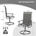 thumbnail image 5 of Poteban High Back Outdoor Dining Chairs Set of 4, All Weather Swivel Patio Chairs, Breathable Garden Outdoor Furniture for Backyard Deck, 5 of 10