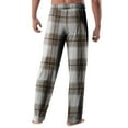 thumbnail image 3 of Zimjoy Mens Plaid Sleep Pant Elastic Waist Cozy Fleece Pajama Bottoms Lightweight Drawstring Comfy Pj Pants Casual Warm Sleepwear Sleep Bottom with Pockets, Light Gray S, 3 of 4