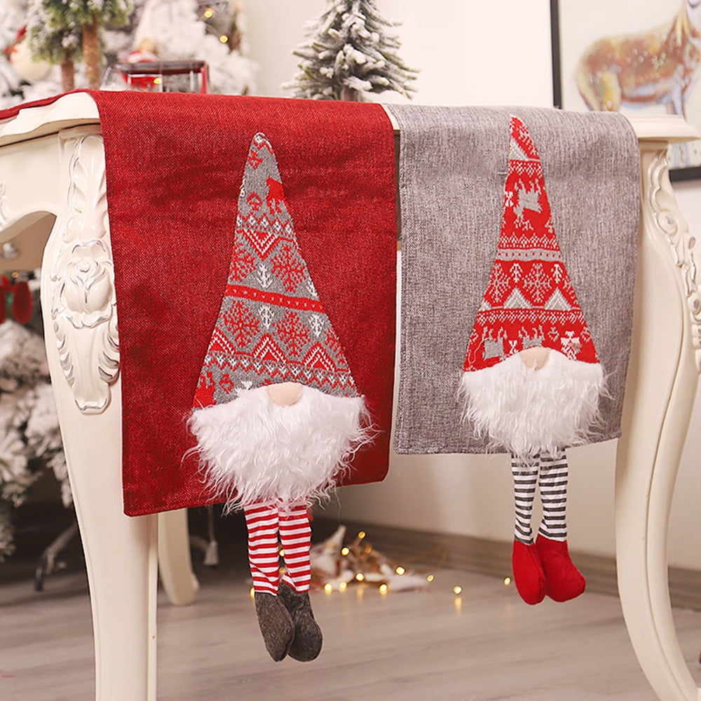 Details about  / Xmas white Santa beard desgin Chair Back Cover Christmas Dinner Table Party Deco