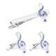 thumbnail image 5 of GOOHOCHY 1 juego de gemelos con clip para corbata de hombre con nota musical y diamantes de imitación para camisas de negocios, 5 of 7