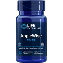 Life Extension AppleWise 600 mg - Apple polyphenols to support overall health - Gluten-Free, Non-GMO - 30 Vegetarian Capsules