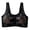 Black, variant on Women's Plus Size Wireless Front Closure Bras Comfortable Breathlyable Everyday Lingerie No Underwire Seamless Pullover Shell Print M-XXXL
