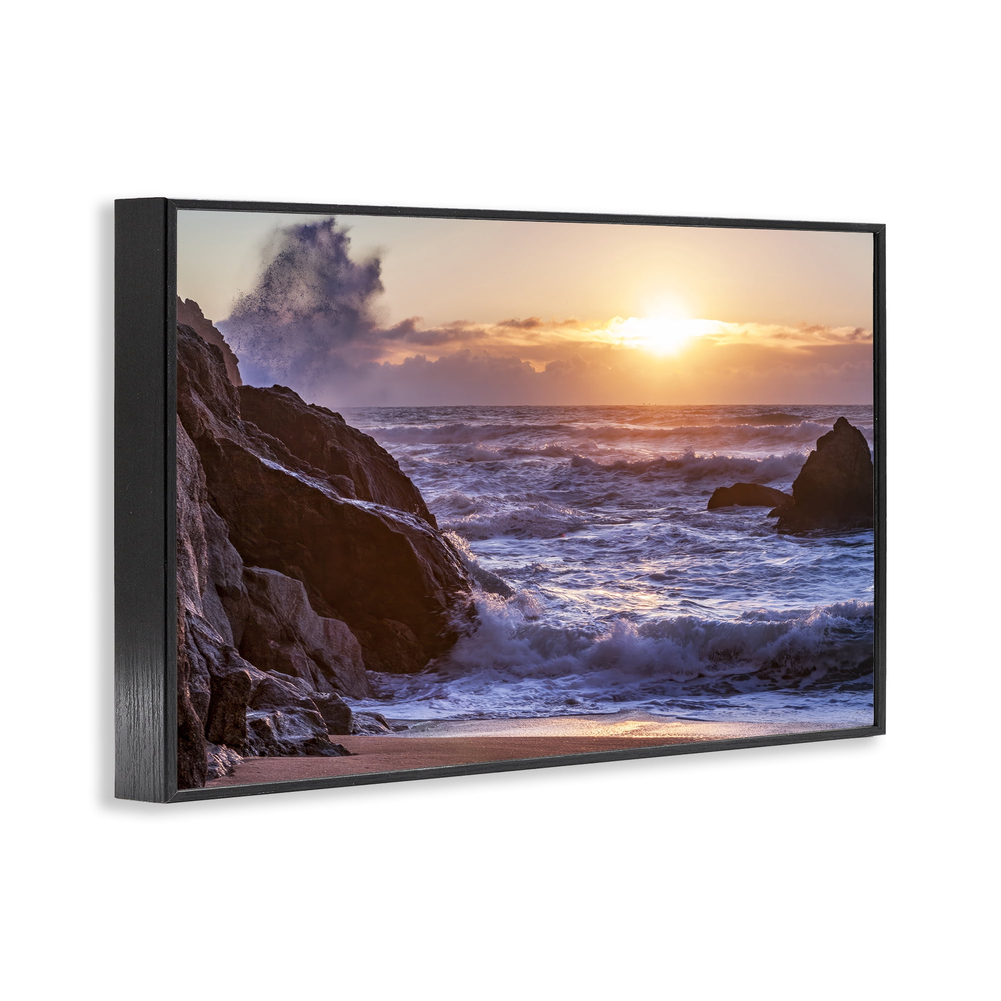 Stupell Industries Siren Song Rocky Shore Black Framed Giclee Art, design by Shelley Carlisle