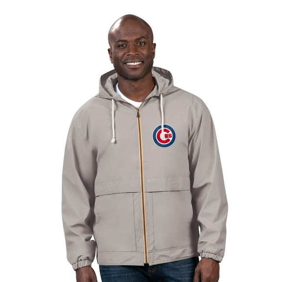 Men's G-III Sports by Carl Banks  Gray Chicago Cubs Full-Zip Rain Jacket