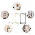 thumbnail image 3 of Wildnix Stylish Cat Ear Coat Rack with Cactus Hooks, Gold Color, Free Standing Clothes Hanger with 4&nbsp; Wheels for Easy Mobility, 3 of 6
